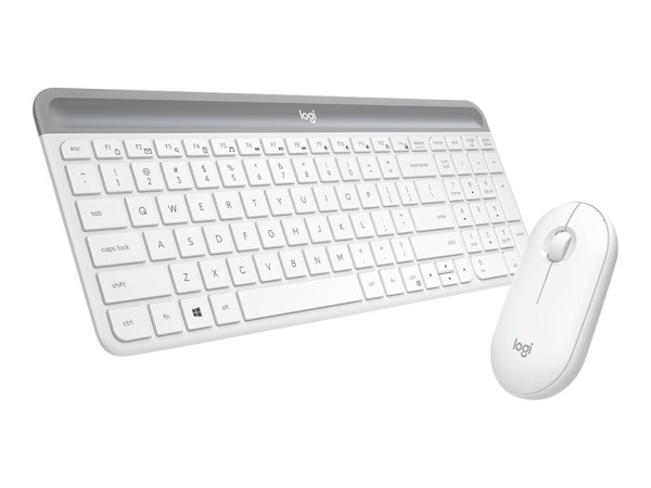 LOGITECH MK470 Slim Combo - kabelloses Tastatur-Maus-Set weiß 920-009189