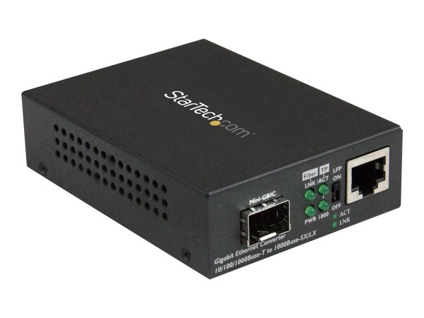 STARTECH.COM Gigabit Ethernet Glasfaser Medienkonverter mit offenem SFP Ste MCM1110SFP