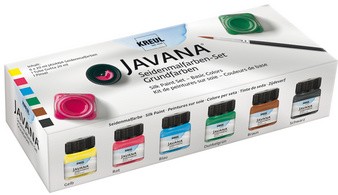 KREUL Seidenmalfarbe JAVANA, Creativset 6 x 20 ml