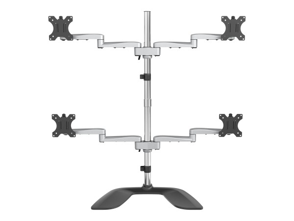 STARTECH.COM 4 fach Monitorhalter - Beweglich - Stahl und Aluminium - Freis ARMQUADSS