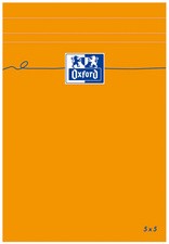 Oxford Notizblock, 110 x 170 mm, kariert, 80 Blatt, orange