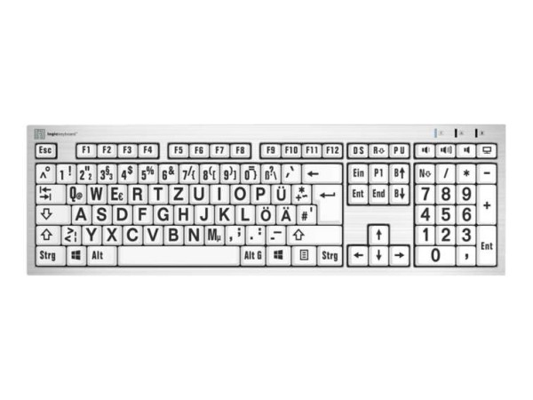 LOGIC-KEYBOARD LKB-LPRNTBW-AJPU-DE USB QWERTZ Deutsch Multi Tastatur (LKB-L LKB-LPRNTBW-AJPU-DE