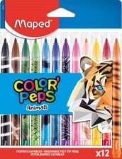 Maped Fasermaler COLOR'PEPS Animals, 12er Kartonetui