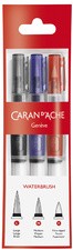 CARAN D'ACHE Aquarellpinselstift mit Wasserreservoir,3er Set