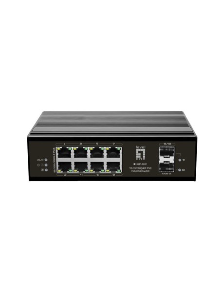 LEVELONE LEVELONE Switch 10Port Gigabit PoE DIN-Rail,-40°C to 75°C