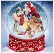PAPSTAR Weihnachts-Motivservietten "Snow Globe"