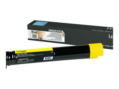 LEXMARK Besonders hohe Ergiebigkeit Gelb Tonerpatrone LCCP, LRP X950X2YG