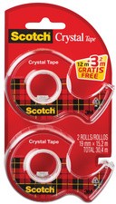 Scotch Handabroller Crystal, transparent, Vorteilspack