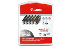 Canon CLI Value Pack 8 Multipack - Tintenpatrone Original - Schwarz, Magenta