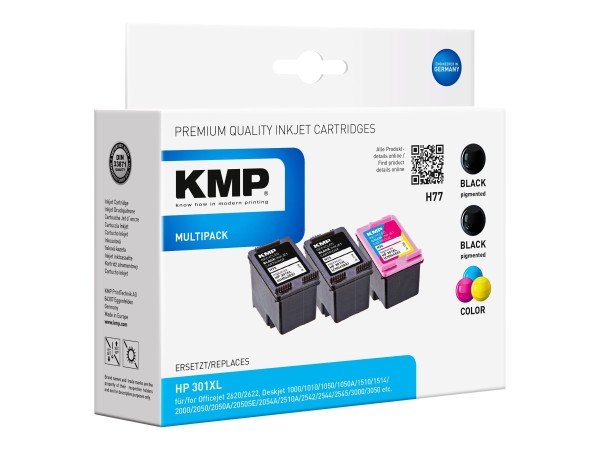 KMP KMP Tinte ersetzt HP 301XL Kompatibel Schwarz, Cyan, Magenta, Gelb