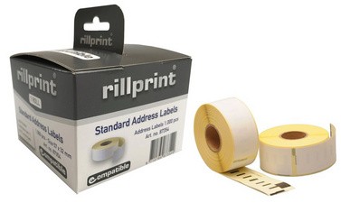 rillprint Rollenetiketten, 54 x 25 mm, weiß, permanent