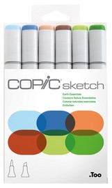 COPIC Marker sketch, 6er Set "Earth Essentials"