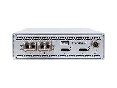 ATTO ATTO ThunderLink Dual 25Gb to Ethernet Thunderbolt 3 Adapter SFP28 and IEC (TLNS-3252-DE0)