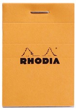 RHODIA Notizblock No. 10, DIN A8, kariert, orange