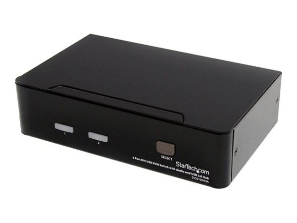 STARTECH.COM 2 Port DVI USB KVM Switch mit Audio und USB 2.0 Hub - 2-fach D SV231DVIUA
