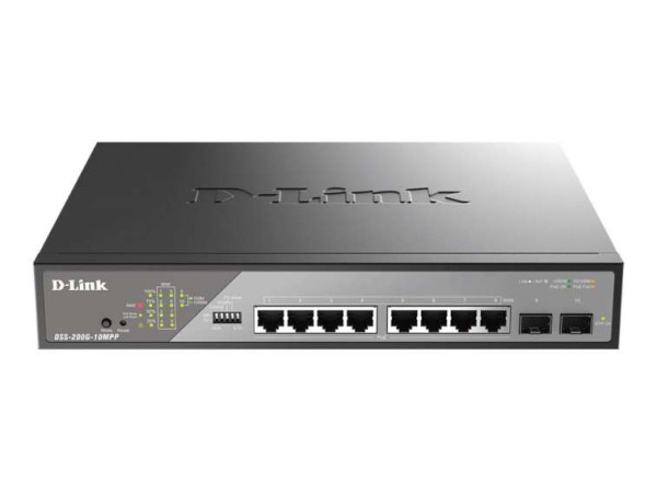 D-LINK 10-Port Gigabit PoE++ Smart Surveillance Switch DSS-200G-10MPP/E