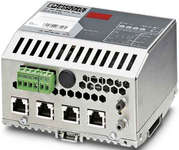 PHOENIX CONTACT PHOENIX CONTACT Proxy FL NP PND-4TX IB-LK Anzahl LWL Ports: 1 Anzahl Ethernet Ports: 4