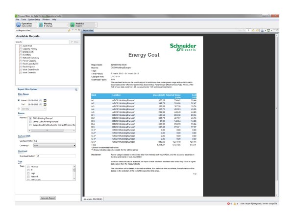 APC APC INFRASTRUXURE ENERGY COST