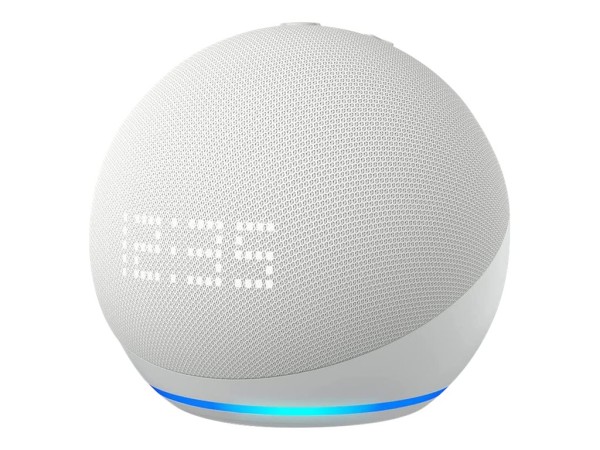 AMAZON Echo Dot 5 Weiß mit Uhr B09B95DTR4