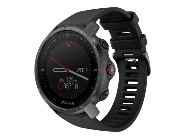 POLAR Grit X Pro - Schwarz DLC - Sportuhr mit Band - Fluorkautschuk (FKM) - 90085773