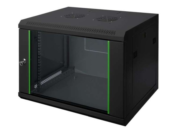 DIGITUS Wandgehäuse Dynamic Basic schwarz 12HE 600x450mm DN-19 12-U-EC-SW