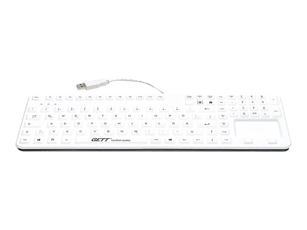 GETT GETT GCQ CleanType Prime Panel+ USB Silikon Tastatur zum Einbau desinfizierbar  wasserdicht IP65 bel