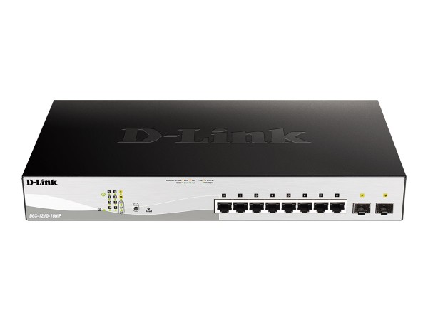 D-LINK D-LINK 10-Port Layer2 PoE+ Smart Managed Gigabit Switch8 x 10/100/1000Mbit/s TP (RJ-45) PoE Port, Po