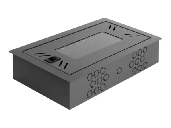 DELOCK 12" Netzwerk/Schaltschrank mit herausnehmbarer Front 4 HE schwarz 43423