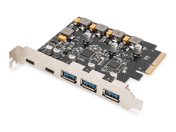 DIGITUS DIGITUS PCIe Karte 10Gbps 2x USB-C/3x USB-A