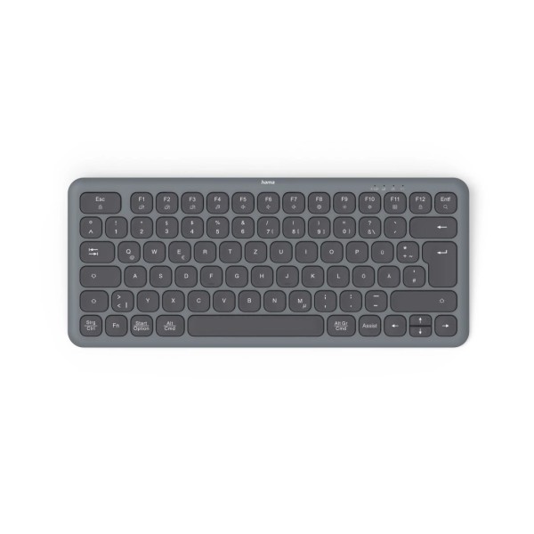 HAMA Multi-Device-Tastatur WK-500 kabellos Funk u. BT klein SW QWERTZ (0017 00173059