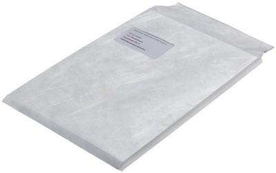 Tyvek Faltenversandtaschen C4, mit Fenster, 70 g/qm