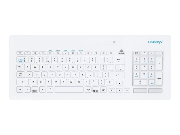 GETT CLEANKEYS CK5 kapazitive Glastastatur integr.Touchpad und NUM block IP KR26202