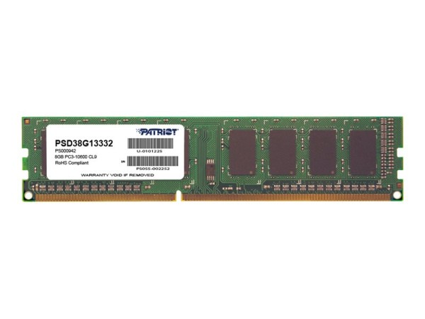 PATRIOT DDR3 8GB Kit(2x4GB) PC3-10667U CL9 Patriot