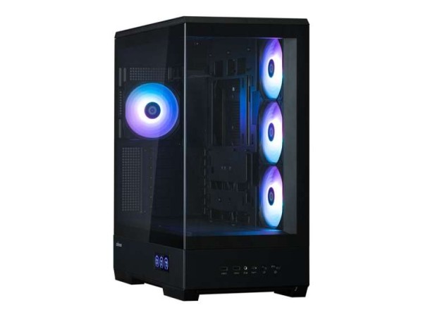 ZALMAN P50 DS PC-Gehäuse, Midi-Tower, ATX, RGB, Tempered Glass - schwarz P50 DS BLACK