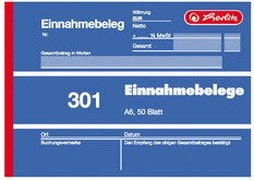 herlitz Formularbuch "Einnahmebeleg 301", DIN A6, 50 Blatt