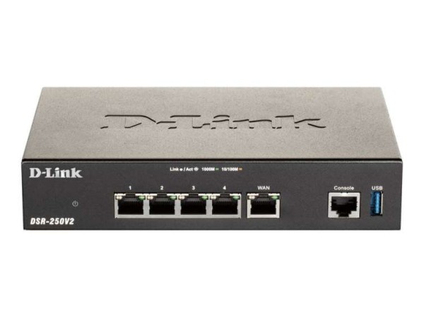 D-LINK DSR-250V2 - Router - 4-Port-Switch - GigE DSR-250V2/E