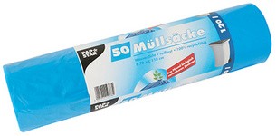 STARPAK Müllsäcke HDPE, 120 Liter, blau