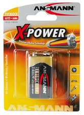 ANSMANN Alkaline Batterie "X-Power", 9V E-Block