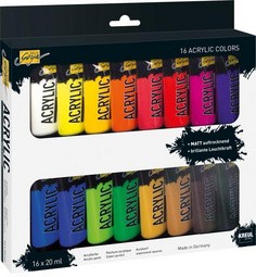 KREUL Acrylfarbe SOLO Goya Acrylic, 20 ml, 16er-Set