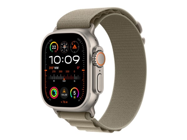 APPLE Watch Ultra 2 GPS + Cellular, 49mm Titanium Case with Olive Alpine Lo MREX3FD/A