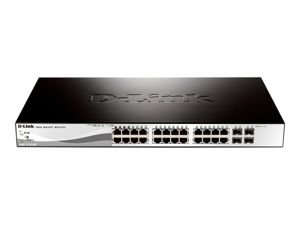 D-LINK Switch 28Port Gigabit PoE + 4x SFP L2 Smart Managed DGS-1210-28P DGS-1210-28P