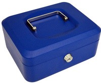 pavo Geldkassette, blau, Maße: (B)150 x (T)115 x (H)80 mm