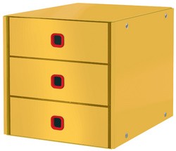 LEITZ Schubladenbox Click & Store Cosy, 3 Schübe, gelb