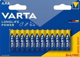 VARTA Alkaline Batterie Longlife Power, Micro AAA, Sparpack