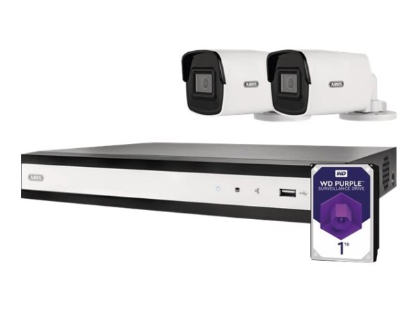 ABUS ABUS TVVR36422T - NVR + Kamera(s) - verkabelt (LAN 10/100) - 4 Kanäle - 1 x 1TB - 2 Kamera(s) - PS C