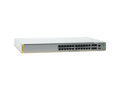 ALLIED TELESIS ALLIED TELESIS ALLIED 24 ports SFP Layer 2+ Switch mit 4 x 10G SFP+ uplinks dual embedded power supp