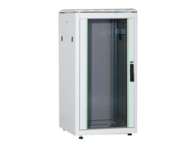 DIGITUS 47HE Unique Netzwerkschrank 600x1000mm Glastür Grau DN-19 47U-6/10-1