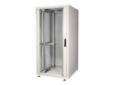 DIGITUS 2HE Dynamic Netzwerkschrank 800x800 Grau Glastür DN-19 32U-8/8-D
