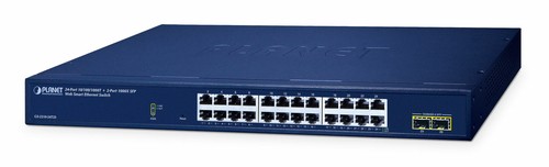 PLANET TECHNOLOGY 24-Port 10/100/1000T + 2-Port GS-2210-24T2S