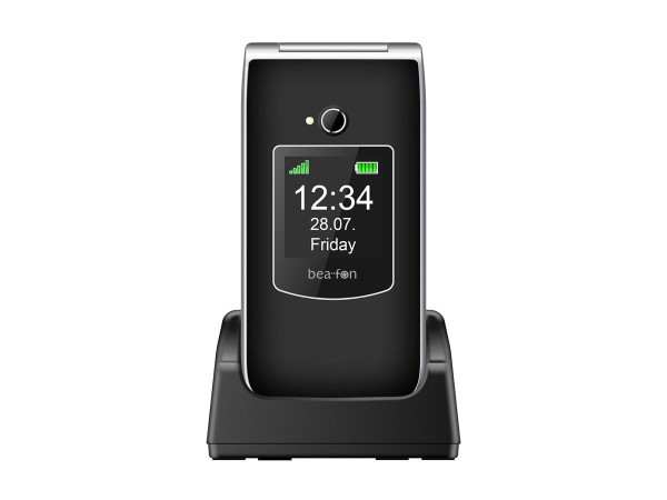 BEA-FON SL605 - 2G, Silver Line, Großtastenklapphandy, schwarz-silber ohne SL605_EU003B
